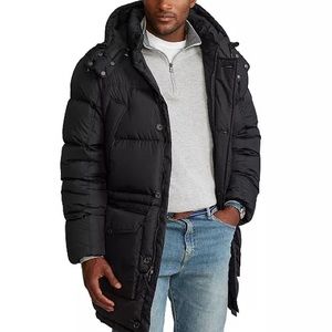 Ralph Lauren Men's Big & Tall Water-Repellent Down Coat